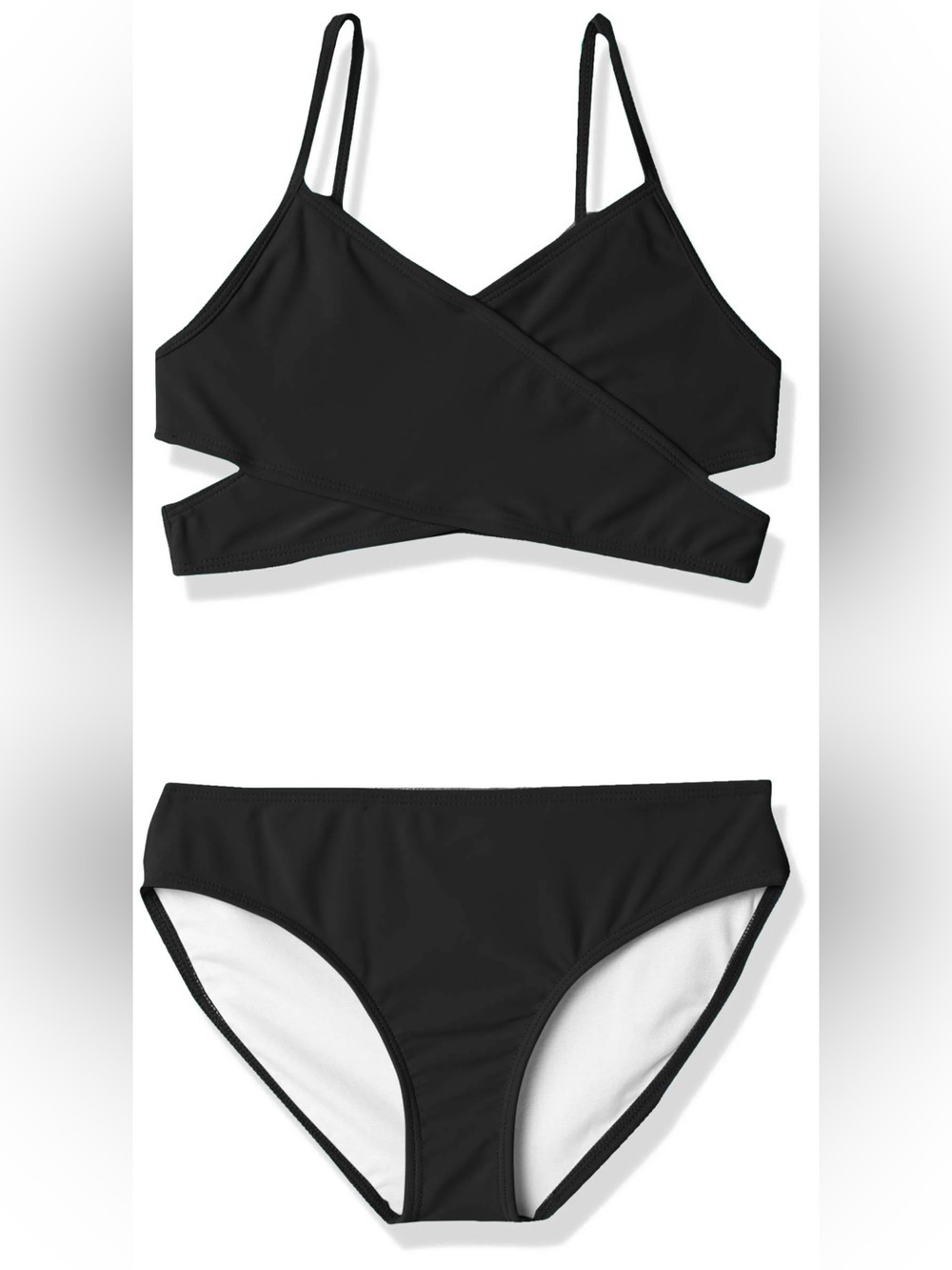 KANU Black Two-Piece Bikini Set - Solid Black